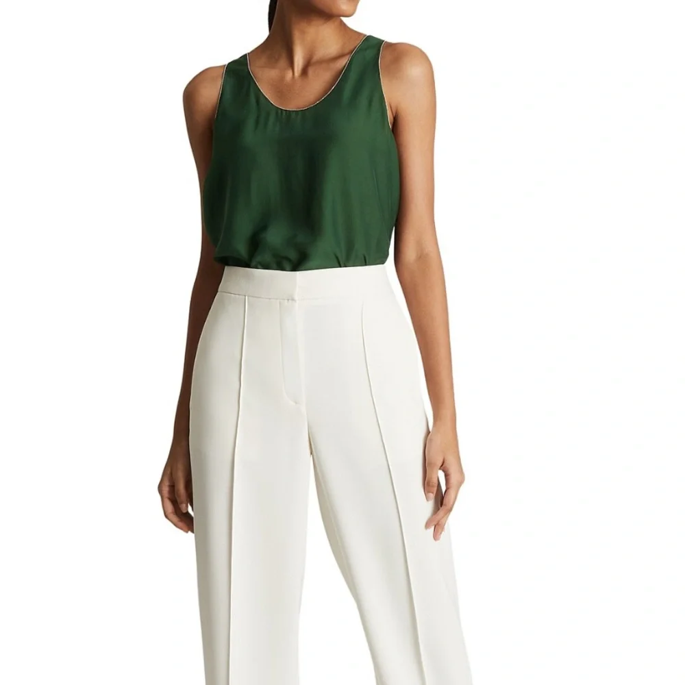 REISS AVAH SILK BLEND RACERBACK TOP - Picture 7 of 7